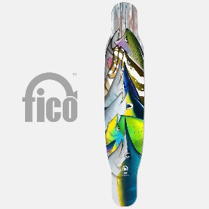 [돌돌] fico_Longboard_10  익스트림 낚시 브랜드 피코 물고기 캐릭터 그래픽 디자인 그래피티 롱보드 스티커 스킨 데칼