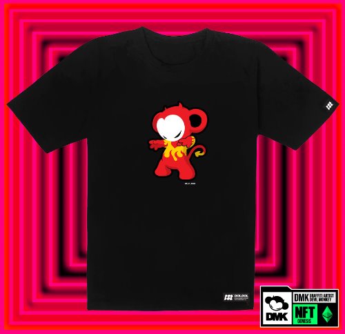 [돌돌] DMK_T-shirts_105 그래피티 아티스트 데빌몽키 DMK NFT 캐릭터 그래픽 디자인 티셔츠 반팔티 티