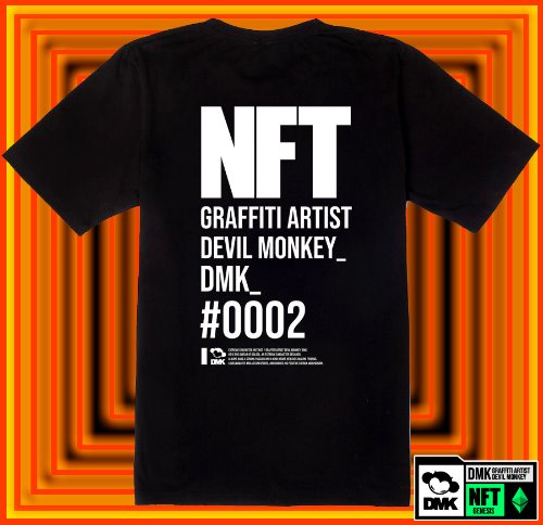 [돌돌] DMK_T-shirts_127 그래피티 아티스트 데빌몽키 DMK NFT 캐릭터 그래픽 디자인 티셔츠 반팔티 티
