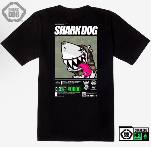 [돌돌컴퍼니] SHARK DOG_tshirts-287 샤크독 서핑 NFT PFP 캐릭터 그래픽 디자인 티셔츠 반팔티