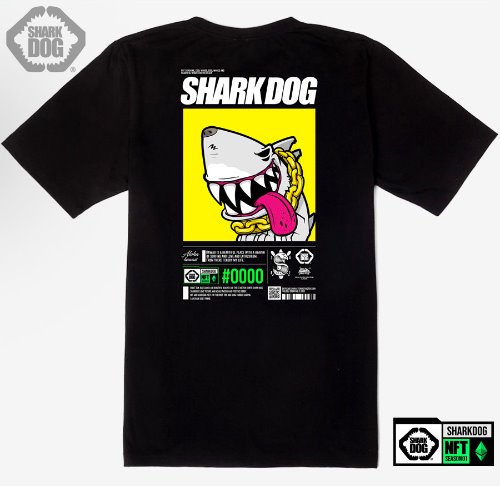 [돌돌컴퍼니] SHARK DOG_tshirts-292 샤크독 서핑 NFT PFP 캐릭터 그래픽 디자인 티셔츠 반팔티