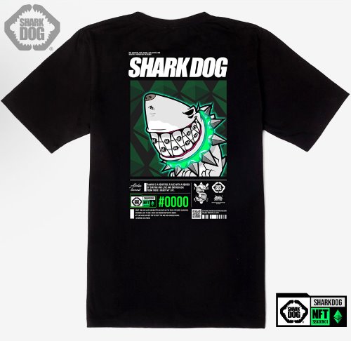 [돌돌컴퍼니] SHARK DOG_tshirts-283 샤크독 서핑 NFT PFP 캐릭터 그래픽 디자인 티셔츠 반팔티