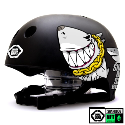[돌돌] 0014-SharkDOG-Helmet-18 불독 상어 서핑 강아지 샤크독 하와이 스노우보드 오토바이 헬멧 튜닝 스티커 스킨 데칼 그래피커