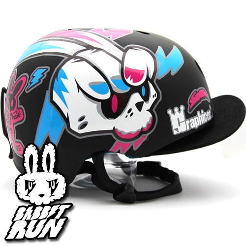 [그래피커] 0005-Bike Rabbit-Helmet-07  바빗런 토끼 스노우보드 헬멧 튜닝 스티커 스킨 데칼