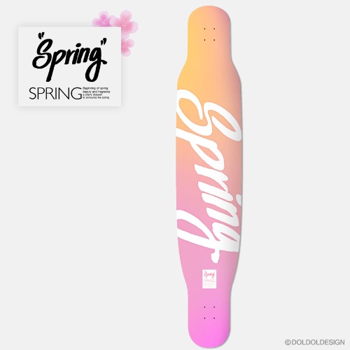 [돌돌] loving-flower-Longboard-08 러빙플라워 봄 벚꽃 롱보드 데크 튜닝 스티커 스킨 데칼 그래피커