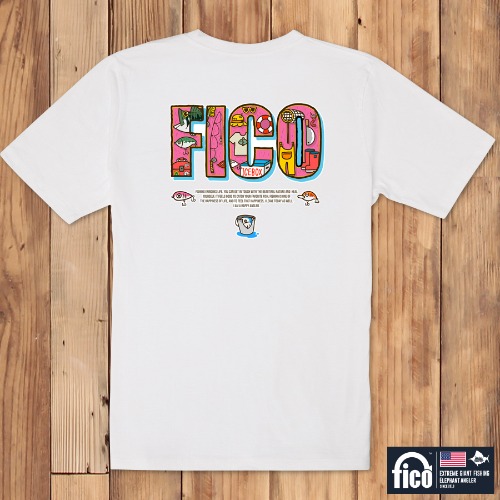 [돌돌] FICO-tshirts-106 익스트림 낚시 브랜드 피코 시즌2 한국 어종 캐릭터 그래픽 디자인 티셔츠 반팔티