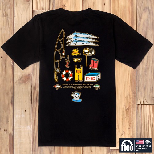 [돌돌] FICO-tshirts-240 익스트림 낚시 브랜드 피코 시즌2 한국 어종 캐릭터 그래픽 디자인 티셔츠 반팔티