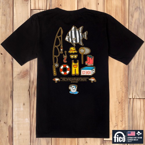 [돌돌] FICO-tshirts-237 익스트림 낚시 브랜드 피코 시즌2 한국 어종 캐릭터 그래픽 디자인 티셔츠 반팔티