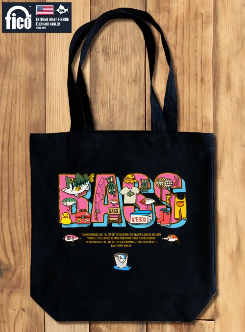 [돌돌컴퍼니] fico-canvas-bag-24 익스트림 낚시 브랜드 fico 피코 캐릭터 디자인 그래픽 컨버스백 에코백 패션 가방