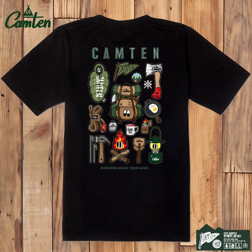 [캠텐] Camten-tshirts-88 감성 캠핑 브랜드 캠텐 캐릭터 그래픽 티셔츠 반팔티