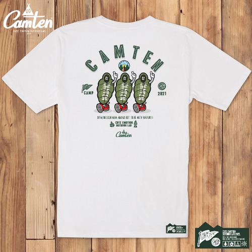 [캠텐] Camten-tshirts-90 감성 캠핑 브랜드 캠텐 캐릭터 그래픽 티셔츠 반팔티