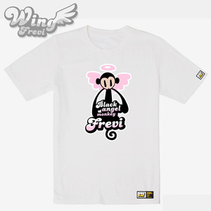 [돌돌] Wing-frevi_T-shirts_06 윙프레비 천사 원숭이 캐릭터 티셔츠 