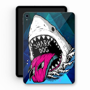 [돌돌] Sharkdog-TabletPC-05 샤크독 서핑 하와이 샤크독 캐릭터 그래픽 디자인 ipad pro 아이패드 프로 에어 미니 갤러시 탭 LG G 패드 튜닝 랩핑 보호 필름 스티커 스킨 데칼 그래피커