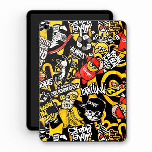 [돌돌] WOOPS-TabletPC-09 스케이트보드 고양이 웁스 캐릭터 그래픽 디자인 ipad pro 아이패드 프로 에어 미니 갤러시 탭 LG G 패드 튜닝 랩핑 보호 필름 스티커 스킨 데칼 그래피커