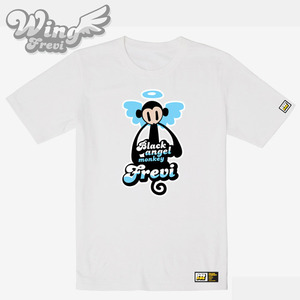 [돌돌] Wing-frevi_T-shirts_05 윙프레비 천사 원숭이 캐릭터 티셔츠 